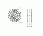 RUEDA POBI100-17-40 NUCLEO NY.BLANCO, BANDA POL.ROJO(COJ.BOLAS INOX)