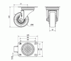 R.GIR.PLACA INOX.10ZVLI80-POBI NYLON BLANCO-POLIUR.ROJO BOLAS INOX