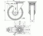 R.GIR.PLACA FRENO INOX.10ZVIFD200-TD RESINA MARRON EJE LISO