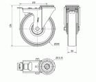 R.GIR.AGUJERO M12 FRENO INOX.20ZVIFD200-TD RESINA MARRON EJE LISO