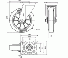 R.GIR.PLACA 4mm 10ZVR200-DEB ALUMINIO-GOMA NEGRA ELASTICA EJE BOLAS