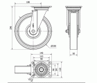 R.GIR.PLACA 4mm 10ZVR250-HUB HIERRO-POLIUR.NARANJA EJE BOLAS