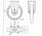 R.FIJA 4mm 17ZVR250-HUB HIERRO-POLIUR.NARANJA EJE BOLAS