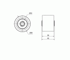 RODILLO KNB50-10-38 NYLON NEGRO EXTRAFUERTE EJE BOLAS