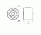 RODILLO KNB65-15-50 NYLON NEGRO EXTRAFUERTE EJE BOLAS