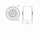 RODILLO KNB75-15-50 NYLON NEGRO EXTRAFUERTE EJE BOLAS