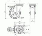 R.GIR.PLACA FRENO INOX 4mm 10ZVRIFD150-FT NYLON BLANCO EXTRAF.LISO