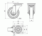 R.GIR.PLACA INOX 4mm 10ZVRI150-FTBI NYLON BLANCO EXTRAFUERTE BOLAS