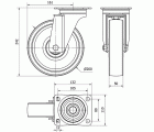 R.GIR.PLACA INOX 4mm 10ZVRI200-FTBI NYLON BLANCO EXTRAFUERTE BOLAS