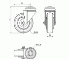 R.GIR.AGUJERO M12 20M100CP-PGAISB GOMA GRIS EJE BOLAS