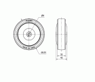 RUEDA PGAISB125CP-8-43 NUCLEO POLIAMIX Y BANDA GOMA GRIS EJE BOLAS