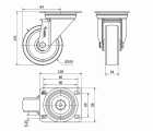 R.GIR.PLACA INOX.10ZVI100-UT POLIAMIX BLANCO EJE LISO