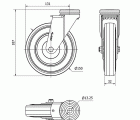 R.GIR.AGUJERO M12 20A150CP-PGAN POLIAMIX-GOMA GRIS EJE LISO