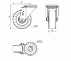 R.GIR.AGUJERO M12 20ZV100-DEB ALUMINIO-GOMA NEGRA ELASTICA EJE BOLAS