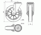 R.GIR.AGUJERO M12 20ZV200-DEB ALUMINIO-GOMA NEGRA ELASTICA EJE BOLAS