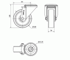R.GIR.AGUJERO M12 INOX.20ZVI100-UT POLIAMIX BLANCO EJE LISO