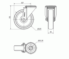 R.GIR.AGUJERO M12 INOX.20ZVI125-UT POLIAMIX BLANCO EJE LISO