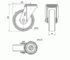 R.GIR.AGUJERO M12 INOX.20ZVI150-UT POLIAMIX BLANCO EJE LISO