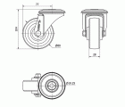 R.GIR.AGUJERO M10 INOX.20ZVLI80-TD RESINA MARRON EJE LISO