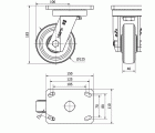 R.GIR.PLACA 10HLB125-DEB ALUMINIO-GOMA NEGRA ELASTICA EJE BOLAS