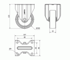 R.FIJA INOX.17ZVI100-TT RESINA NEGRA EJE LISO