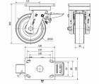 R.GIR.PLACA FRENO 10HLBFD150-FT NYLON BLANCO EXTRAFUERTE EJE LISO