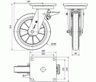 R.GIR.PLACA FRENO 10HLBFD250H-DEB ALUMINIO-GOMA NEGRA ELASTICA BOLAS