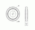 RUEDA PGAB200CP-8-42 NUCLEO POLIAMIX Y BANDA GOMA GRIS BOLAS+BTN