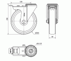 R.GIR.AGUJERO M12 FRENO INOX.20ZVIFD200-UT POLIAMIX BLANCO EJE LISO