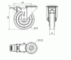R.GIR.AGUJERO M12 FRENO INOX.20ZVIFD125-PGAN POLIAMIX-GOMA GRIS LISO