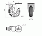 R.GIR.AGUJERO M12 FRENO INOX.20ZVIFD125-PSN POLIAMIX-GOMA NEGRA LISO