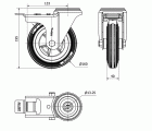 R.GIR.AGUJERO M12 FRENO INOX.20ZVIFD160-PSN POLIAMIX-GOMA NEGRA LISO
