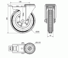 R.GIR.AGUJERO M12 FRENO INOX.20ZVIFD200-PSN POLIAMIX-GOMA NEGRA LISO