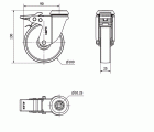 R.GIR.AGUJERO M10 FRENO 20BHFD100-SL PLASTICO BLANCO EJE LISO