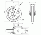R.GIR.PLACA 10HLB250E-DEB ALUMINIO-GOMA NEGRA ELASTICA EJE BOLAS