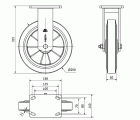 R.FIJA 17HLB250E-DEB ALUMINIO-GOMA NEGRA ELASTICA EJE BOLAS