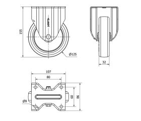R.FIJA 17ZV125-POL POLIAMIX BLANCO-POLIUR.MARRON EJE LISO