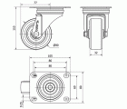 R.GIR.PLACA INOX.10ZVLI80-POL POLIAMIX BLANCO-POLIUR.MARRON EJE LISO