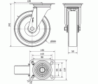 R.GIR.PLACA INOX.10ZVI200-POL POLIAMIX BLANCO-POLIUR.MARRON EJE LISO