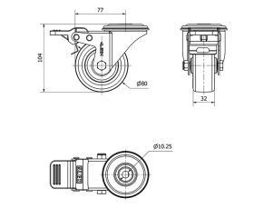 R.GIR.AGUJ.M10 FR.INOX.20ZVLIFD80-POL POLIAMIX BL-POLIUR.MARRON LISO