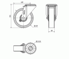 R.GIR.AGUJERO M12 20ZV125-AUB ALUMINIO-POLIUR.NARANJA EJE BOLAS