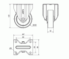R.FIJA INOX.17ZVI100-FT NYLON BLANCO EXTRAFUERTE EJE LISO