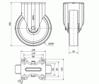 R.FIJA INOX.17ZVI200-FT NYLON BLANCO EXTRAFUERTE EJE LISO