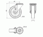 R.GIR.AGUJERO M12 INOX.20ZVI125-FTE NYLON BLANCO EXTRAFUERTE LISO