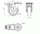 R.GIR.AGUJERO M12 FRENO INOX.20ZVIFD100-FT NYLON BLANCO EXTRAF.LISO