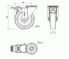 R.GIR.AGUJERO M12 FRENO INOX.20ZVIFD125-FTE NYLON BLANCO EXTRAF.LISO