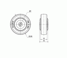 RUEDA PGAISB100CP-8-43 NUCLEO POLIAMIX Y BANDA GOMA GRIS EJE BOLAS