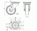R.GIR.PLACA INOX.10ZVI100-UTR POLIAMIX BLANCO EJE RODILLOS