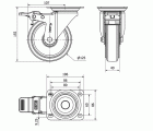 R.GIR.PLACA FRENO 10ZVFD125-DEB ALUMINIO-GOMA NEGRA ELASTICA BOLAS