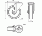 R.GIR.AGUJERO M12 20ZV125-DEB ALUMINIO-GOMA NEGRA ELASTICA EJE BOLAS